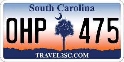 SC license plate OHP475