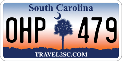 SC license plate OHP479