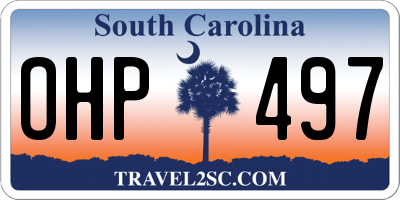 SC license plate OHP497