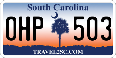 SC license plate OHP503