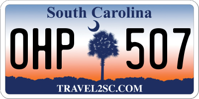 SC license plate OHP507