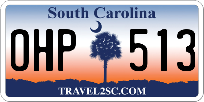 SC license plate OHP513