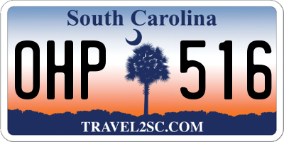 SC license plate OHP516