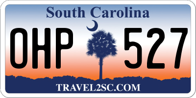 SC license plate OHP527