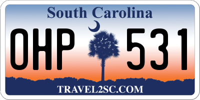 SC license plate OHP531