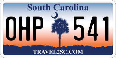 SC license plate OHP541