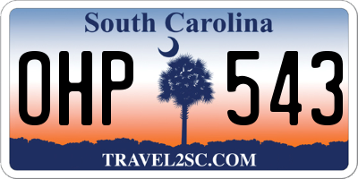 SC license plate OHP543