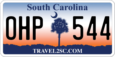 SC license plate OHP544