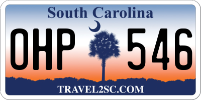 SC license plate OHP546