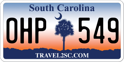 SC license plate OHP549