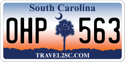 SC license plate OHP563