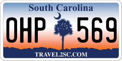SC license plate OHP569