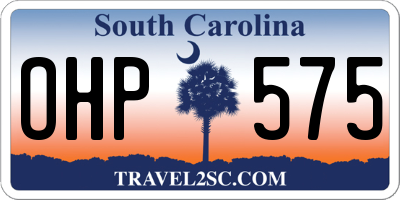 SC license plate OHP575