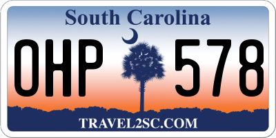 SC license plate OHP578