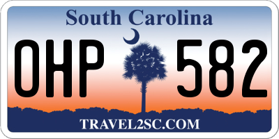 SC license plate OHP582