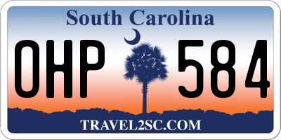SC license plate OHP584