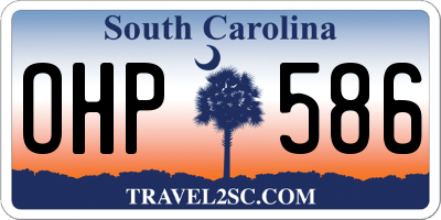 SC license plate OHP586
