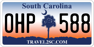 SC license plate OHP588