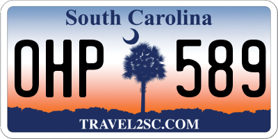 SC license plate OHP589