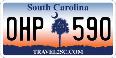 SC license plate OHP590