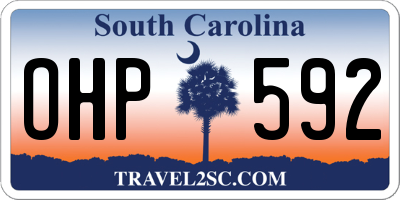 SC license plate OHP592