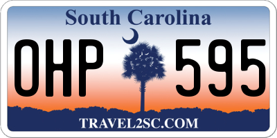 SC license plate OHP595