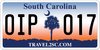 SC license plate OIP017