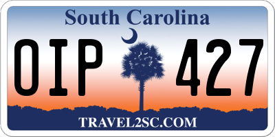 SC license plate OIP427