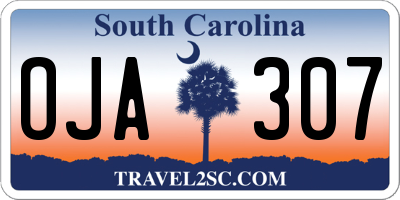 SC license plate OJA307