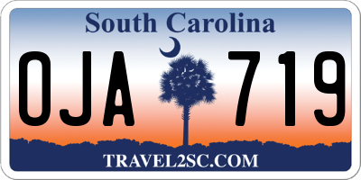 SC license plate OJA719