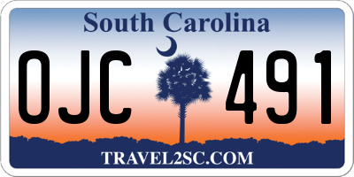 SC license plate OJC491