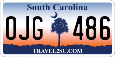 SC license plate OJG486