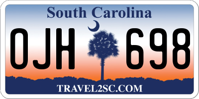 SC license plate OJH698
