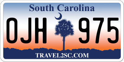 SC license plate OJH975