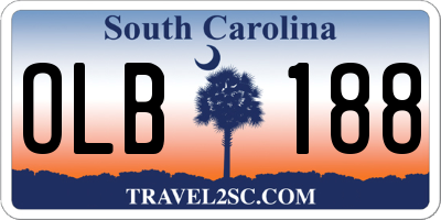 SC license plate OLB188