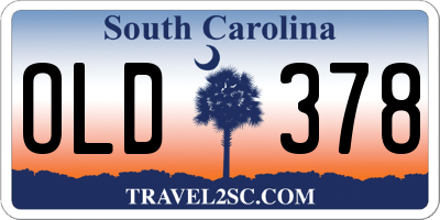 SC license plate OLD378