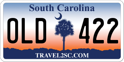 SC license plate OLD422