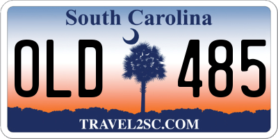 SC license plate OLD485