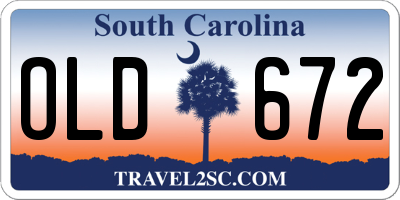 SC license plate OLD672