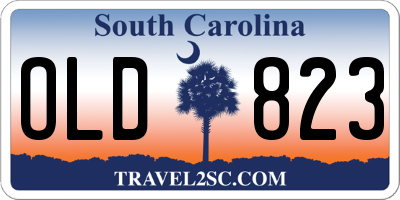 SC license plate OLD823