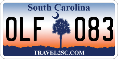 SC license plate OLF083