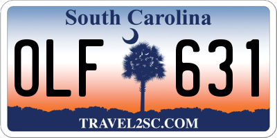 SC license plate OLF631