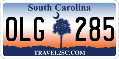 SC license plate OLG285