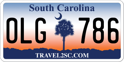 SC license plate OLG786