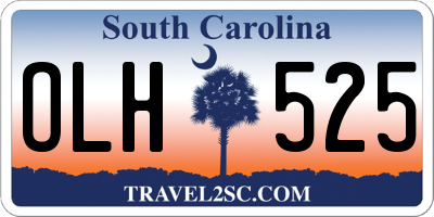 SC license plate OLH525