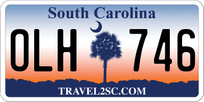 SC license plate OLH746