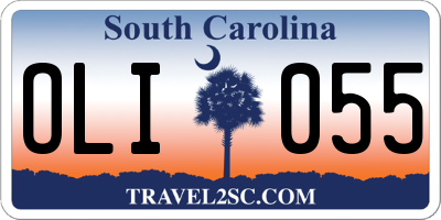 SC license plate OLI055