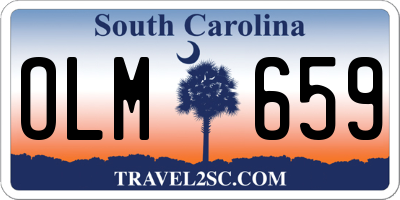 SC license plate OLM659
