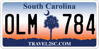 SC license plate OLM784