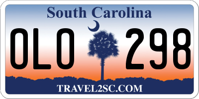 SC license plate OLO298